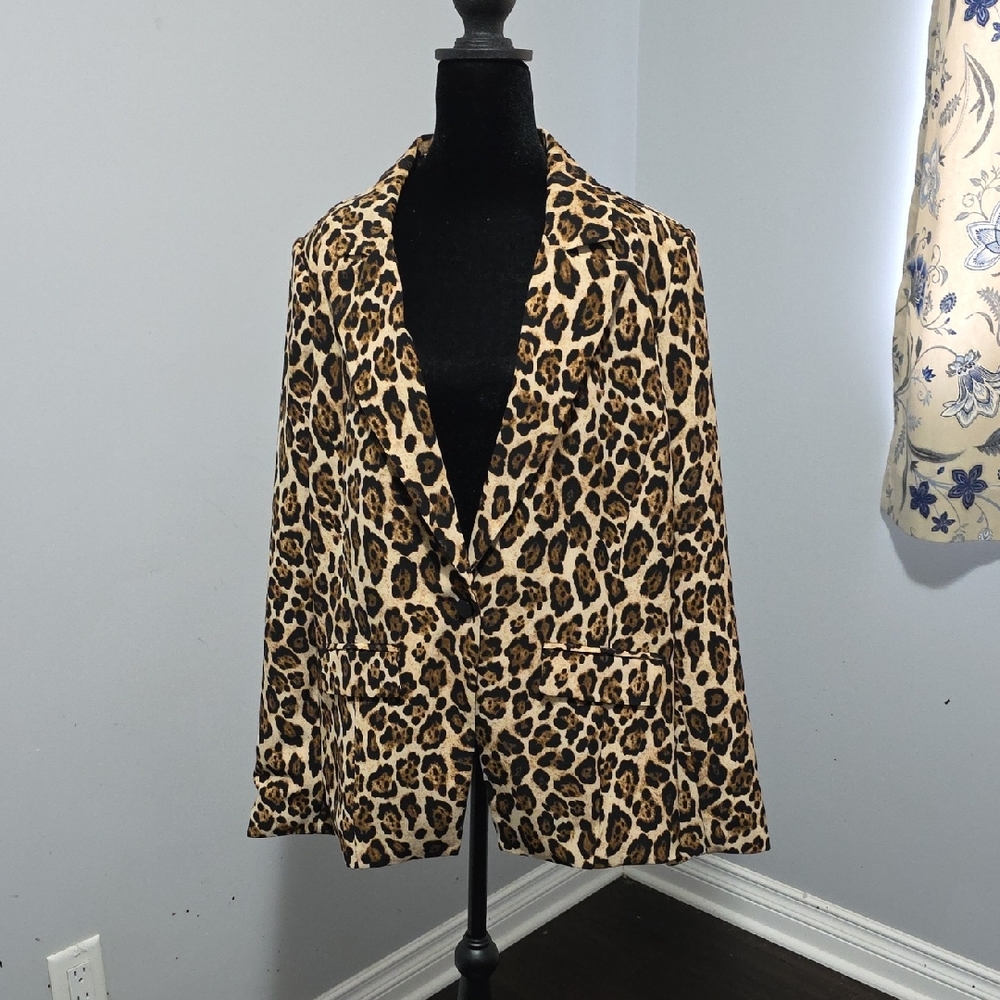 Leopard Print Women's Blazer